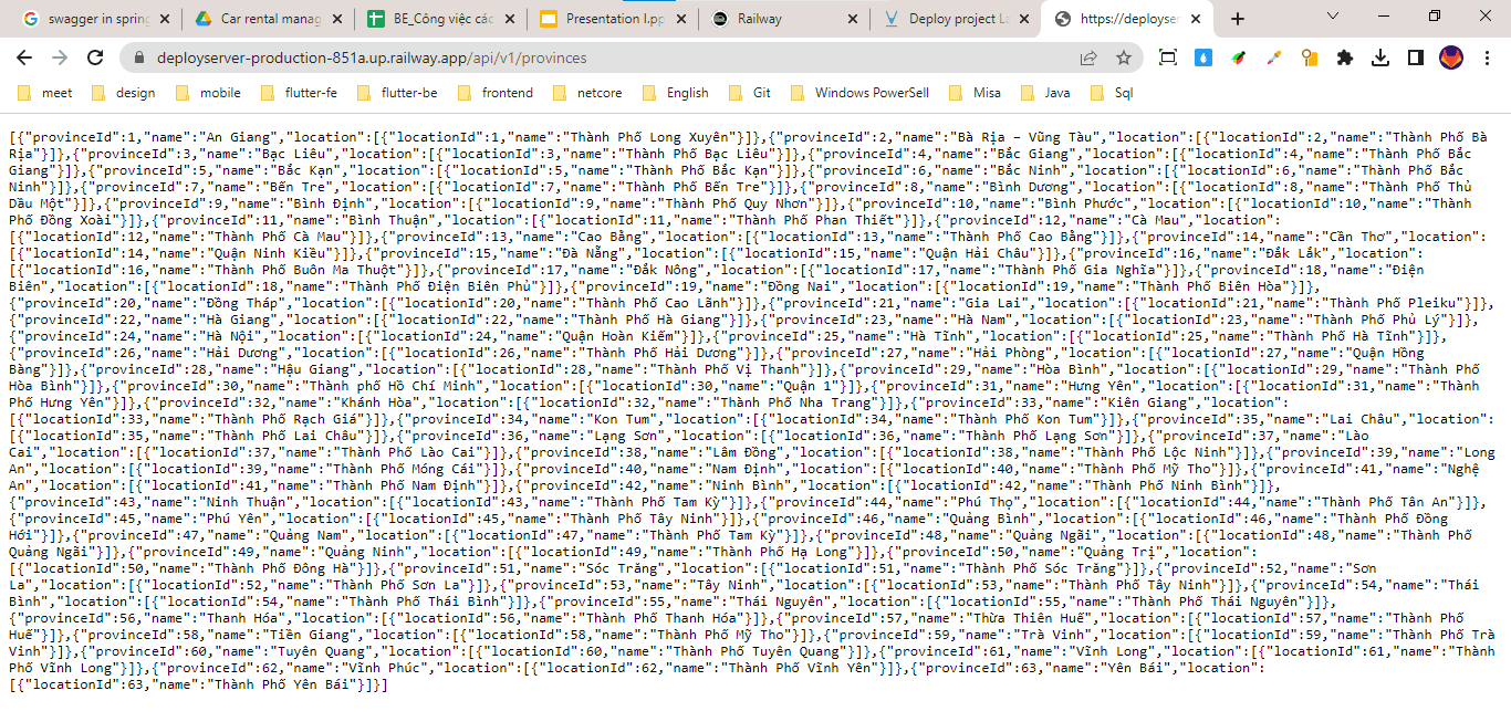 REST API deployed on Railway