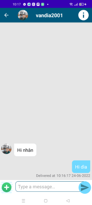 Chat App chat screen