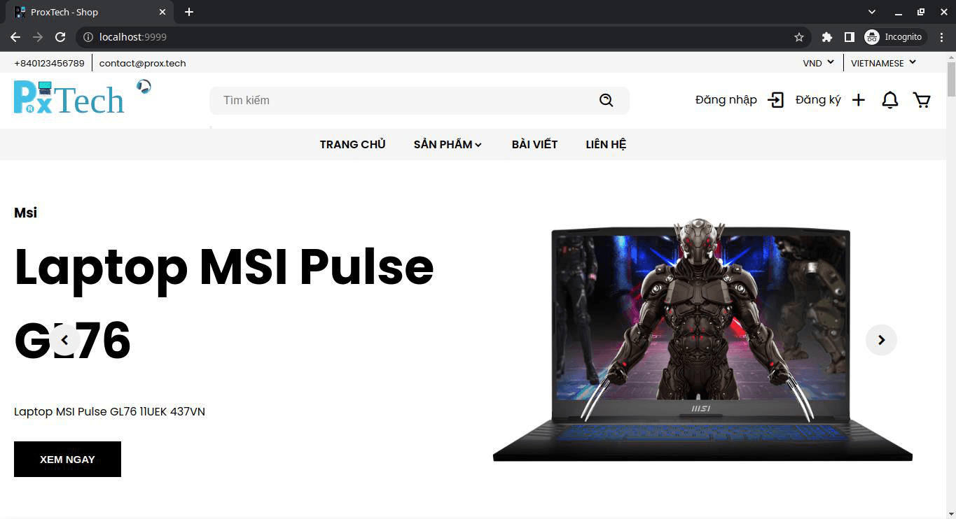 ProxTech Shop home page